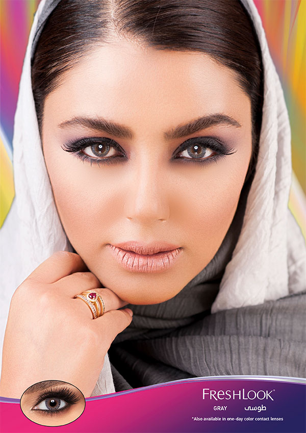 لنز رنگی فصلی فرشلوک Freshlook رنگ طوسی (GRAY)