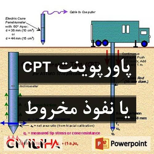 پاورپوینت آزمایش نفوذ مخروط یا CPT