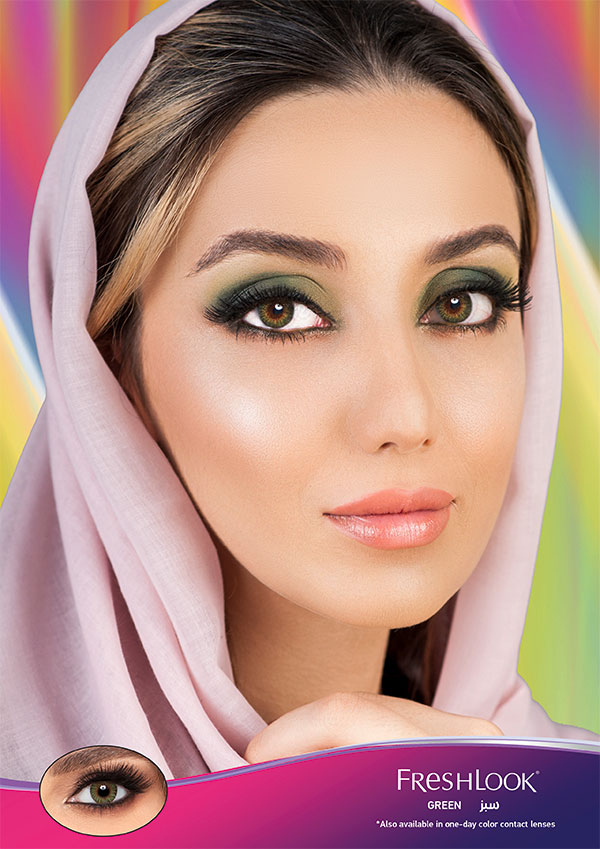 لنز رنگی فصلی فرشلوک Freshlook رنگ سبز (Green)