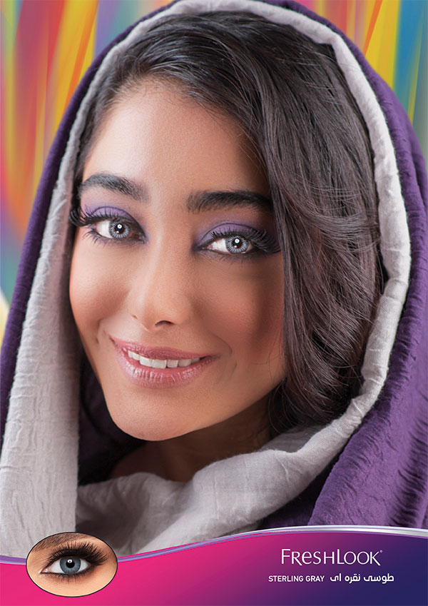 لنز رنگی فصلی فرشلوک Freshlook رنگ طوسی نقره ای (STARLING GRAY)