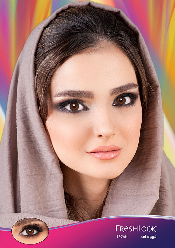 لنز رنگی فصلی فرشلوک Freshlook رنگ قهوه ای (Brown)