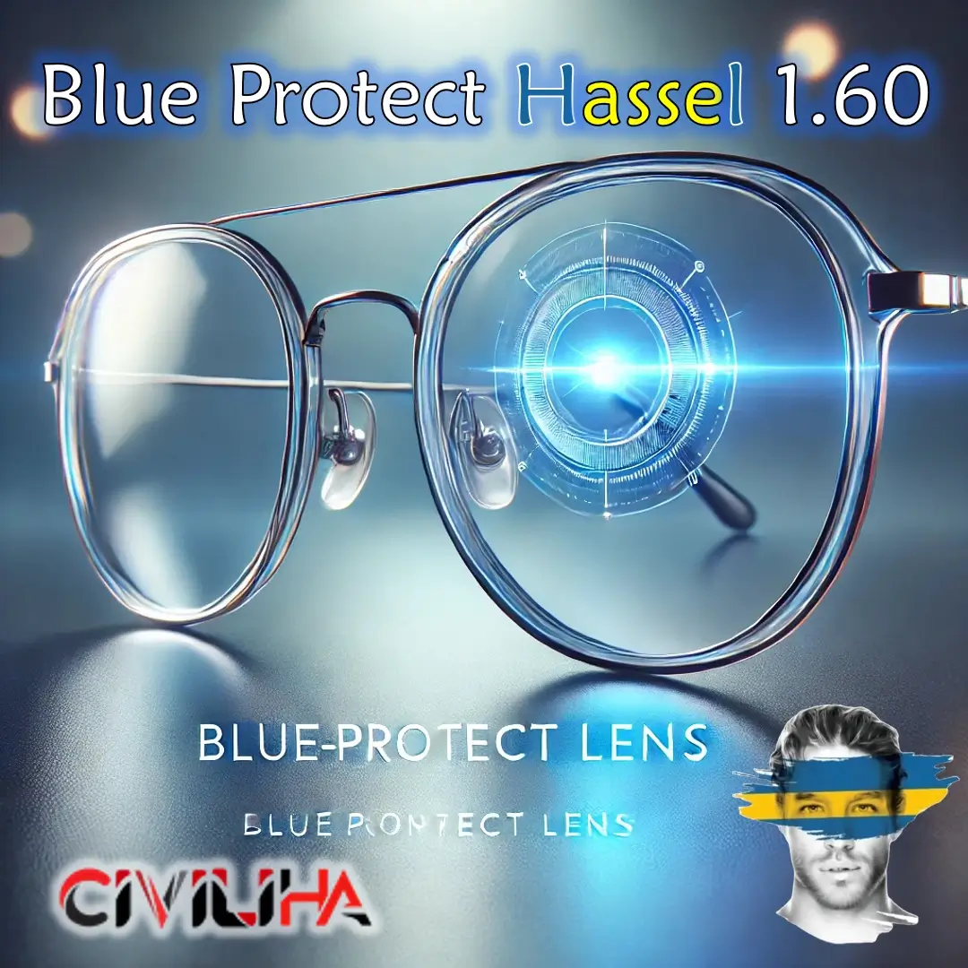 عدسی بلو کات کنترل نشکن هاسل 1.60 HASSEL MR8 Blue Protect + (کارت هدیه 1.5 میلیون تومانی)