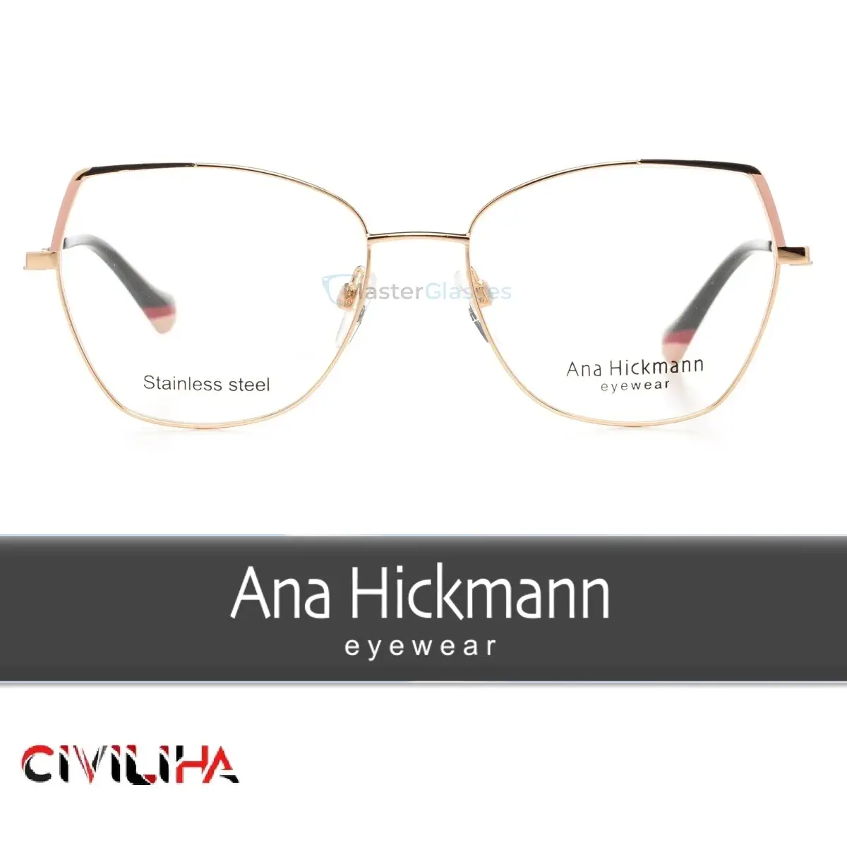 فریم عینک طبی برند آنا هیکمن PURTT (Ana Hickmann) مدل AH1462–09A