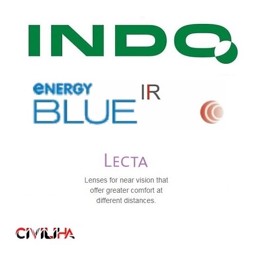عدسی سفارشی ایندو لایف استایل لکتا با پوشش بلوکنترل انتخابی Indo Lifestyle Lecta 1.50 Energy Blue