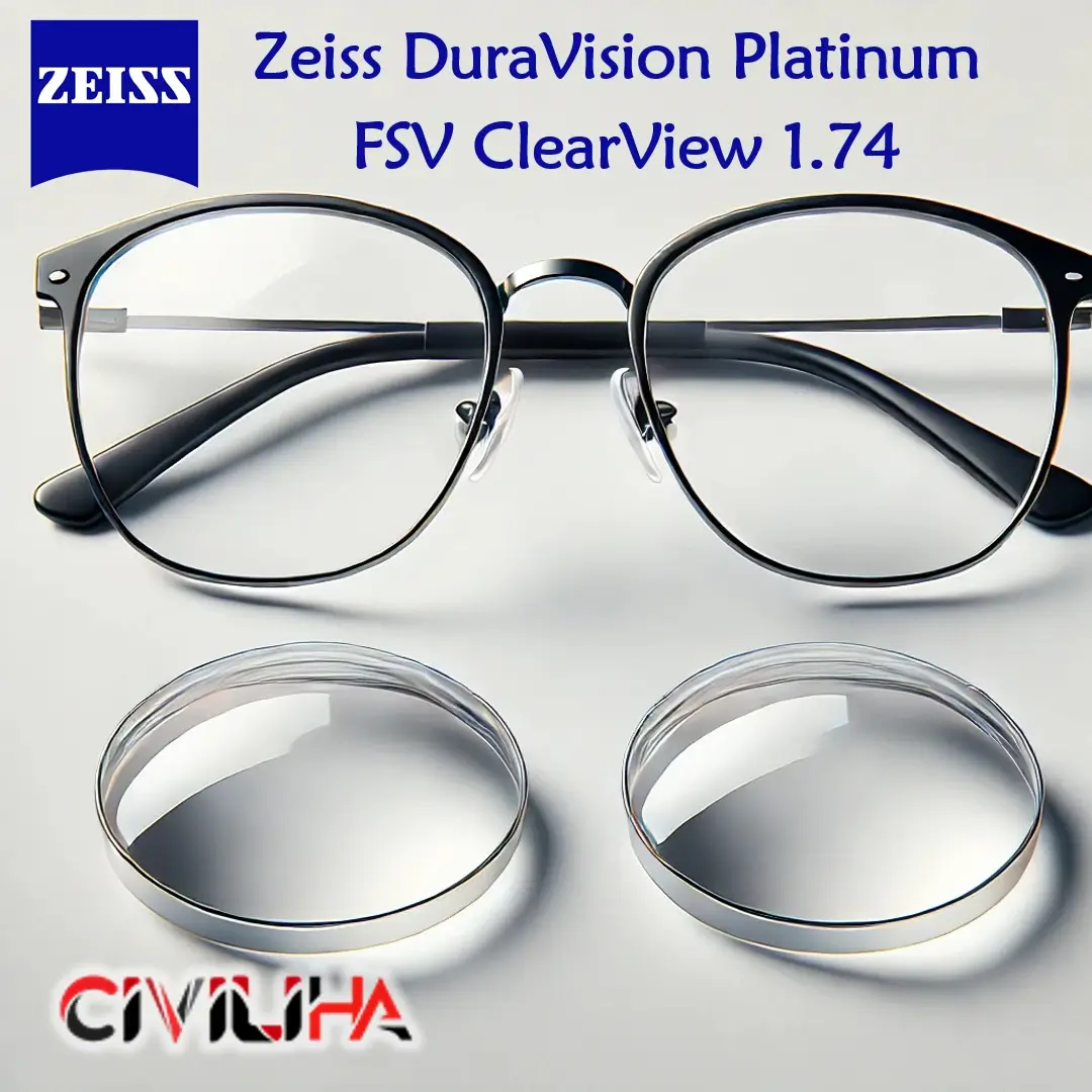 عدسی فوق فشرده کلیر ویو زایس Zeiss DuraVision Platinum FSV ClearView 1.74